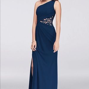 David’s Bridal Bridesmaid Dress in “Marine”